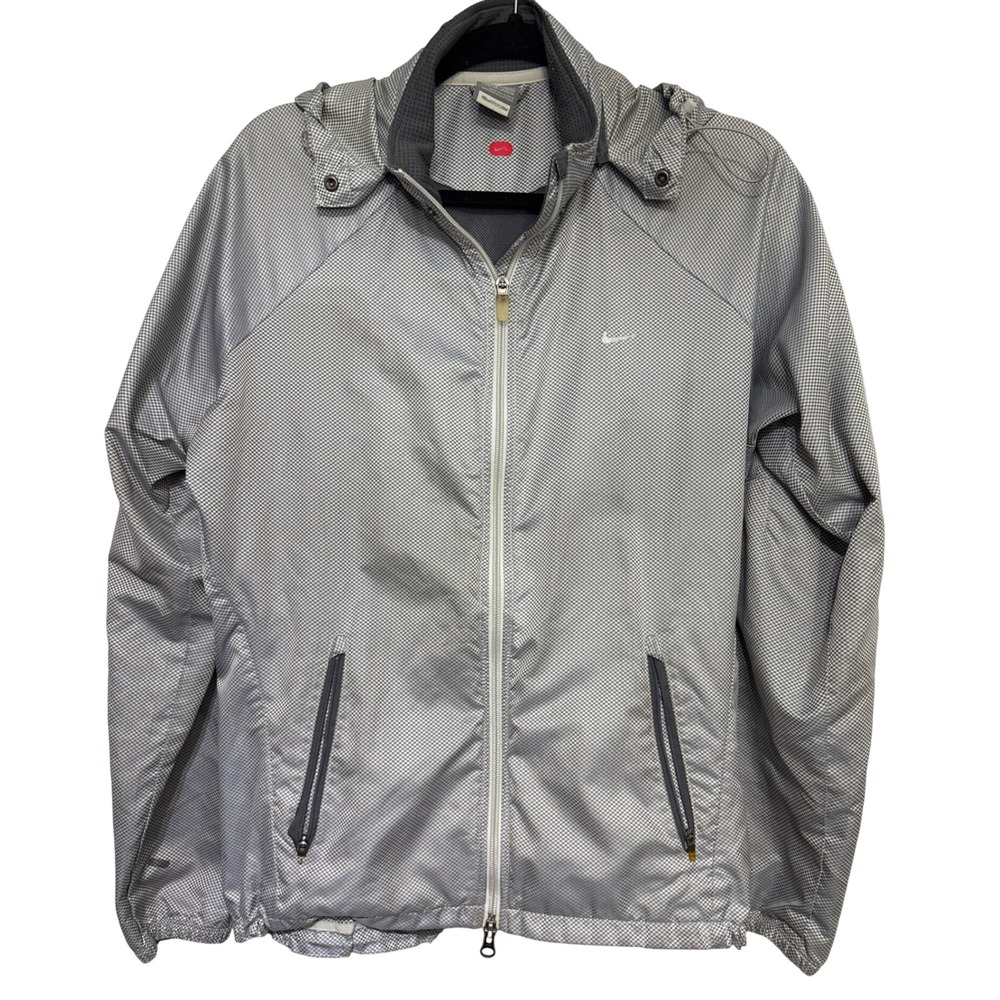 Nike Fit Storm Lightweight Hooded Jacket Full Zip‎ Mens L Gray